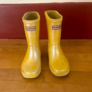 Kids hunter rain boots yellow